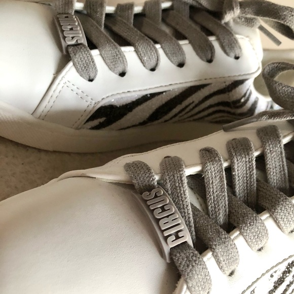 Sam Edelman Circus Devin Zebra Accent Lace Up Sneaker Tennis Shoe size 8 - Picture 14 of 16